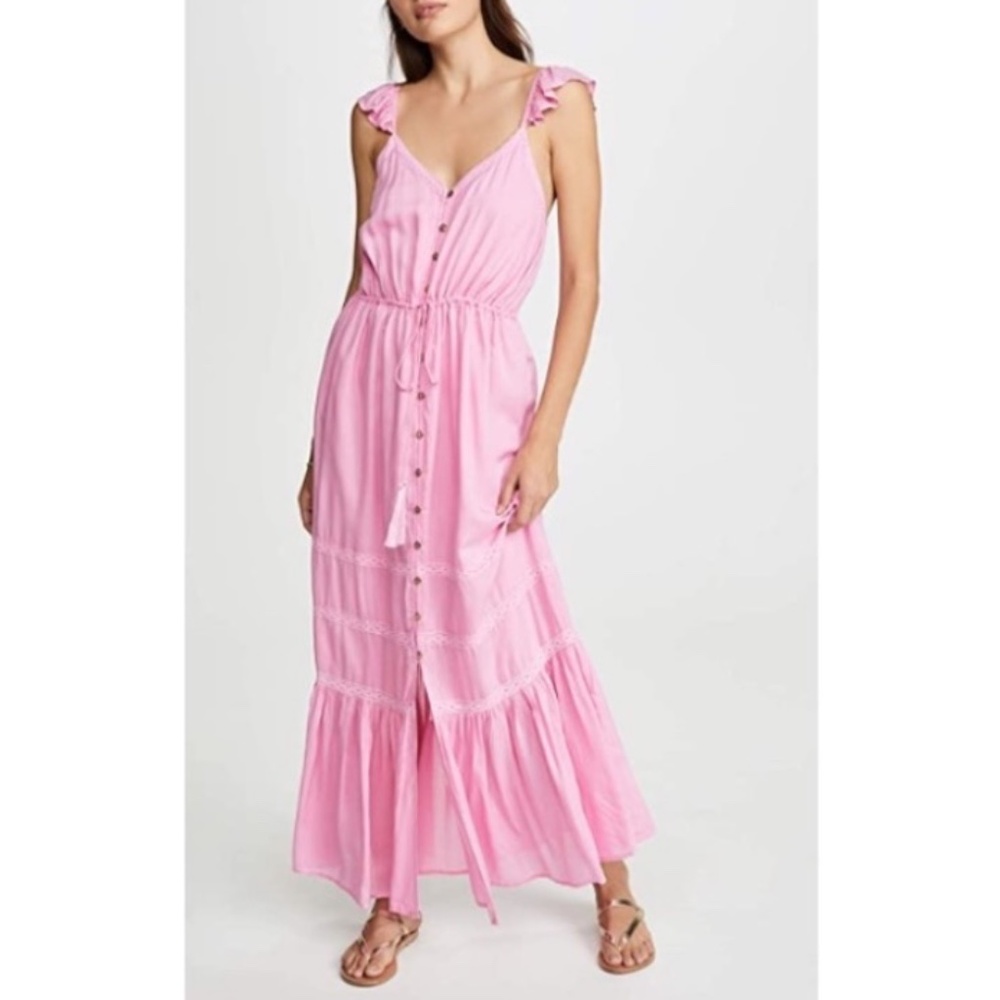 Melissa Odabash Dress Maxi Pink Strappy Dress Size Small